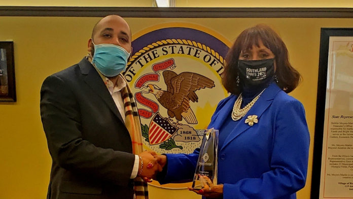 Rep. Meyers-Martin Receives Award for Legislative Efforts Rep. Meyers-Martin Receives Award for Legislative Efforts