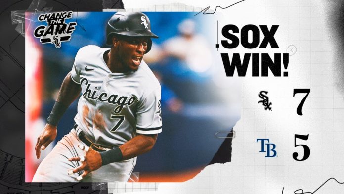 E9SLi48XoAIxOP- White Sox win first game against Rays in the 11th inning