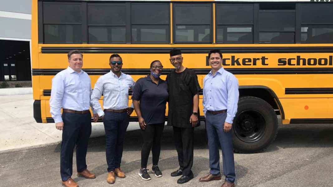 Rush Tours Lion Electric Site in Joliet, Drives Electric School Bus