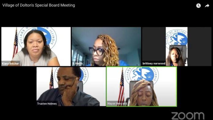 Screen Shot 2021-08-30 at 9.39.07 PM Dolton trustee, mayor clash at special board meeting