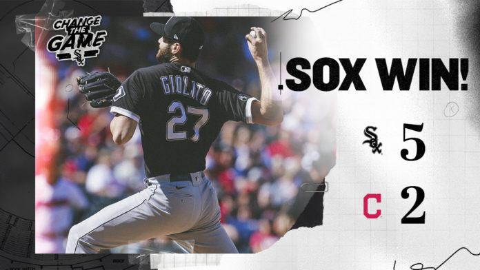 FAPW8XTXMAUEbke White Sox take last game of series in Cleveland