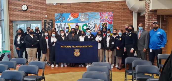 20211209_112607 Barack Obama School Charters First Southland Region Future Farmers of America Chapter with FFA Leadership, Rep. Davis