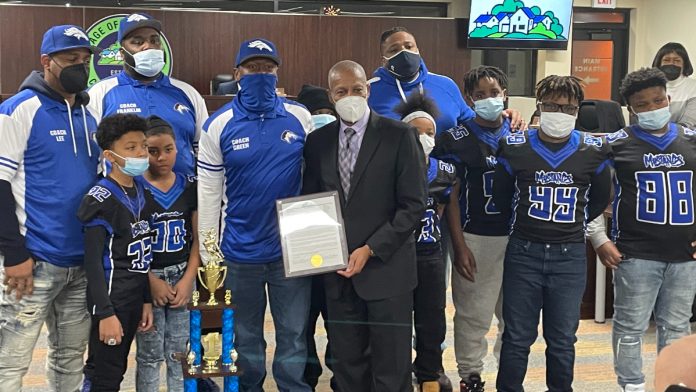 alsberry Hazel Crest Mustangs Honored with Resolution by the Village