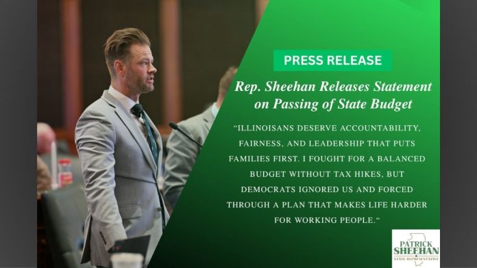 Rep. Sheehan Releases Statement on Passing of State Budget