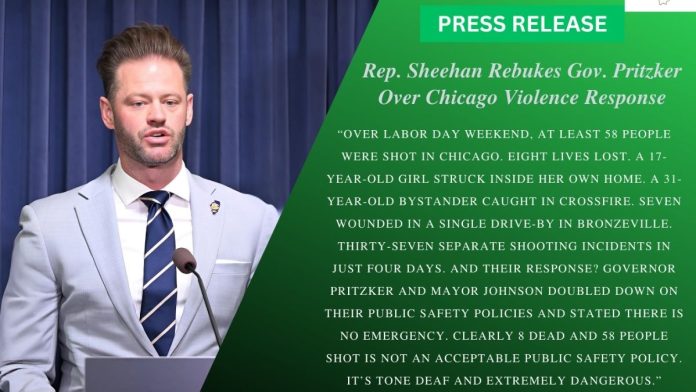Rep. Sheehan Criticizes Pritzker, Johnson Over Refusal of Federal Help Amid Chicago Violence