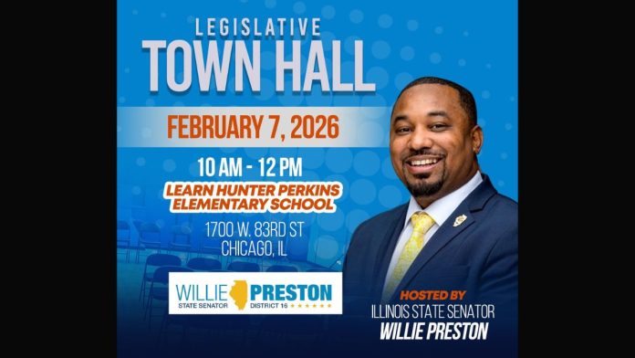 Preston to Host Legislative Town Hall Feb. 7 in Chicago
