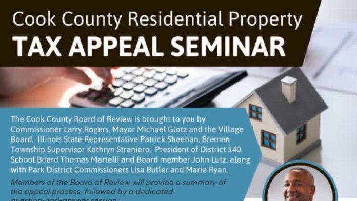 Sheehan Invites Tinley Park Homeowners to Property Tax Appeal Seminar Sheehan Invites Tinley Park Homeowners to Property Tax Appeal Seminar